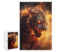 1000 PCS Puzzle Per Adolescenti Burning Fantasy Tiger Glow Puzzle Per Adolescenti Gioco Rompicapo Migliora La Memoria Regali Di Natale Compleanno 1000 PCS