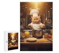 1000 PCS Puzzle Per Adolescenti Cat Cooking Kitchen Funny Puzzle Per Adolescenti Gioco Rompicapo Migliora La Memoria Regali Di Natale Compleanno 1000 PCS