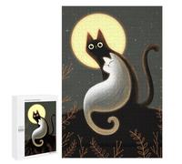 1000 PCS Puzzle Per Adolescenti Cats in The Moonlight Puzzle Per Adolescenti Gioco Rompicapo Migliora La Memoria Regali Di Natale Compleanno 1000 PCS