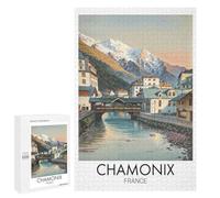 1000 PCS Puzzle Per Adolescenti Chamonix France Alps Travel Puzzle Per Adulti, Gioco Rompicapo, Gara Di Velocità Manuale, Impegnativo Da Completare 1000 PCS