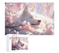 1000 PCS Puzzle Per Adolescenti Cherry Blossom Dreams Serene Wolf Puzzle Fai Da Te Per Adulti, Giocattoli, Decorazioni Murali, Regali Per Tutta La Famiglia 1000 PCS