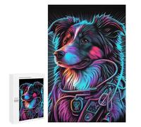 1000 PCS Puzzle Per Adolescenti Chien Synthwave Puzzle Per Adulti Gioco Per Famiglie Antistress Difficile Da Completare 1000 PCS
