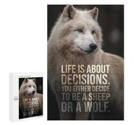 1000 PCS Puzzle Per Adolescenti Choose To Be Wolf Vs Sheep Puzzle Per Adulti Assemblaggio Del Modello Aiuta L'esercizio Del Cervello Giochi Stimolanti 1000 PCS