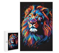 1000 PCS Puzzle Per Adolescenti Colorful Lion Art Print-38 Puzzle Per Adulti Assemblaggio Del Modello Aiuta L'esercizio Del Cervello Giochi Stimolanti 1000 PCS