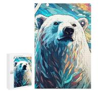 1000 PCS Puzzle Per Adolescenti Colorful Polar Bear Illustration Puzzle Per Adolescenti Gioco Rompicapo Migliora La Memoria Regali Di Natale Compleanno 1000 PCS