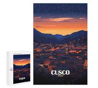 1000 PCS Puzzle Per Adolescenti Cusco, Peru at Nightfall Puzzle Per Adulti Gioco Pratico Regalo Per Donne Aiuta L'esercizio Del Cervello 1000 PCS