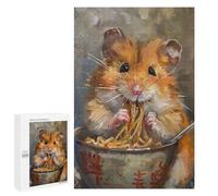 1000 PCS Puzzle Per Adolescenti Cute Hamster Spaghetti Eat Puzzle Per Adulti Gioco Pratico Corsa Di Velocità Delle Mani Divertimento Attività A Casa, 1000 PCS