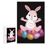 1000 PCS Puzzle Per Adolescenti Dabbing Rabbit Easter Day Puzzle Per Adulti Puzzle Difficile Sfida Attività Divertenti A Casa Ottimo Regalo Per I Giocatori 1000 PCS