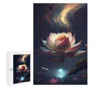 1000 PCS Puzzle Per Adolescenti Dancing Lotus Flower Oasis Puzzle Per Adolescenti Gioco Rompicapo Migliora La Memoria Regali Di Natale Compleanno 1000 PCS