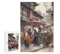 1000 PCS Puzzle per Adolescenti Edo Fox Village Puzzle per Adulti Giochi Di Famiglia Sfida Difficile Aiuta A Eserciare Il Cervello 1000 PCS