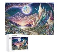 1000 PCS Puzzle Per Adolescenti Enchanted Castle Under A Starry Sky Puzzle Per Adulti Gioco Pratico Corsa Di Velocità Delle Mani Divertimento Attività A Casa, 1000 PCS
