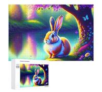 1000 PCS Puzzle Per Adolescenti Enchanted Forest Rabbit Puzzle Per Adolescenti Gioco Rompicapo Migliora La Memoria Regali Di Natale Compleanno 1000 PCS