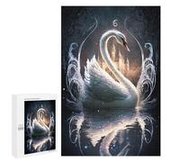 1000 PCS Puzzle Per Adolescenti Enchanted Swan Castle Reflections Puzzle Per Adulti Assemblaggio Del Modello Aiuta L'esercizio Del Cervello Giochi Stimolanti 1000 PCS