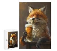 1000 PCS Puzzle Per Adolescenti Fox Drinking Beer Puzzle Per Adulti Giocattoli Fai Da Te Sfida Difficile Regali Antistress 1000 PCS