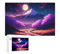 1000 PCS Puzzle Per Adolescenti Full Moon Over Cherry Blossom Mountains Puzzle Per Adulti Giocattoli Antistress Regali Per Donne Sfida Da Completare 1000 PCS