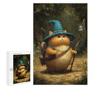 1000 PCS Puzzle Per Adolescenti Funny Cat Wizard in Forest Puzzle Per Adulti, Gioco Rompicapo, Gara Di Velocità Manuale, Impegnativo Da Completare 1000 PCS