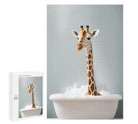 1000 PCS Puzzle Per Adolescenti Giraffe Funny Animal Puzzle Per Adolescenti Gioco Rompicapo Migliora La Memoria Regali Di Natale Compleanno 1000 PCS