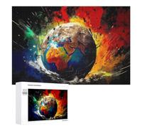 1000 PCS Puzzle Per Adolescenti Global Crisis Earth in Flames Puzzle Per Adulti, Gioco Rompicapo, Gara Di Velocità Manuale, Impegnativo Da Completare 1000 PCS