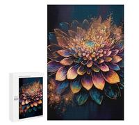 1000 PCS Puzzle Per Adolescenti Glowing Abstract Flower Art Puzzle Per Adulti Assemblaggio Del Modello Aiuta L'esercizio Del Cervello Giochi Stimolanti 1000 PCS