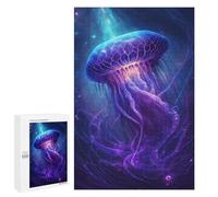 1000 PCS Puzzle Per Adolescenti Glowing Jellyfish Artwork Puzzle Per Adolescenti Antistress Ogni Pezzo È Unico - Ideale Come Regalo Per Tutta La Famiglia 1000 PCS