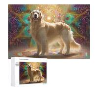 1000 PCS Puzzle Per Adolescenti Golden Retriever Art Print-10 Puzzle Per Adolescenti Gioco Rompicapo Migliora La Memoria Regali Di Natale Compleanno 1000 PCS