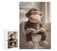 1000 PCS Puzzle Per Adolescenti Grumpy Monkey Reading on The Toilet Puzzle Per Adolescenti Difficili Ogni Pezzo È Unico - Regalo Di Compleanno, Regali, 1000 PCS