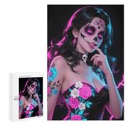 1000 PCS Puzzle Per Adolescenti Lilith - Seductive Beauty With Pink Eyes And Black Hair Puzzle Per Adulti Assemblaggio Del Modello Aiuta L'esercizio Del Cervello Giochi Stimolanti 1000 PCS