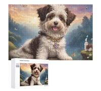 1000 PCS Puzzle Per Adolescenti Magical Forest Adventure with Cute Dog Puzzle Per Adulti Gioco Per Famiglie Un'opera D'arte Regali Unici Per Compleanno E Natale 1000 PCS