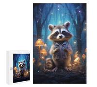 1000 PCS Puzzle Per Adolescenti Magical Forest Raccoon Adventure Puzzle Per Adulti Gioco Pratico Corsa Di Velocità Delle Mani Divertimento Attività A Casa, 1000 PCS