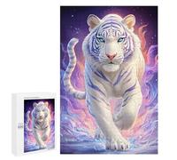 1000 PCS Puzzle Per Adolescenti Magical White Tiger Art Print Puzzle Per Adolescenti Antistress Ogni Pezzo È Unico - Ideale Come Regalo Per Tutta La Famiglia 1000 PCS