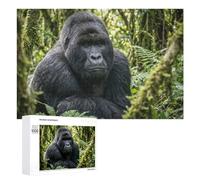 1000 PCS Puzzle Per Adolescenti Majestic Gorilla in Lush Green Forest Puzzle Per Adolescenti Gioco Rompicapo Migliora La Memoria Regali Di Natale Compleanno 1000 PCS