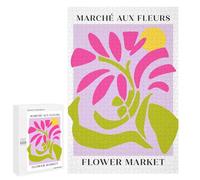 1000 PCS Puzzle Per Adolescenti Marche Aux Fleurs Print Puzzle Per Adulti Puzzle Difficile Sfida Attività Divertenti A Casa Ottimo Regalo Per I Giocatori 1000 PCS