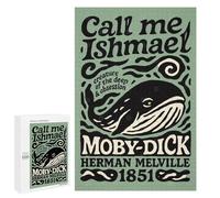 1000 PCS Puzzle Per Adolescenti Moby Dick Book Cover Art Puzzle Per Adulti Gioco Pratico Regalo Per Donne Aiuta L'esercizio Del Cervello 1000 PCS