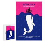 1000 PCS Puzzle Per Adolescenti Moby Dick Minimalist Book Cover Puzzle Per Adulti Gioco Pratico Regalo Per Donne Aiuta L'esercizio Del Cervello 1000 PCS