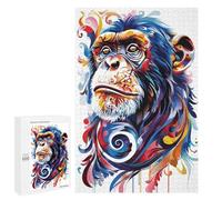 1000 PCS Puzzle Per Adolescenti Monkey Colorful Pop Art Puzzle Per Adulti Gioco Pratico Difficile Difficile Unico Compleanno E Regali 1000 PCS