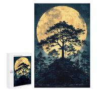 1000 PCS Puzzle Per Adolescenti Moonlit Tree Silhouette Puzzle Per Adulti, Rompicapo, Sfida Educativa, Regalo Di Compleanno 1000 PCS