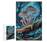 1000 PCS Puzzle Per Adolescenti Mystical Mushroom Forest Illustration Puzzle Per Adulti Gioco Per Famiglie Antistress Difficile Da Completare 1000 PCS