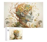1000 PCS Puzzle Per Adolescenti Nature's Harmony A Woman's Connection with Plants Puzzle Per Adolescenti Gioco Rompicapo Migliora La Memoria Regali Di Natale Compleanno 1000 PCS