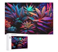 1000 PCS Puzzle Per Adolescenti Neon Jungle Vibrant Plant Life Puzzle Per Adolescenti Gioco Rompicapo Migliora La Memoria Regali Di Natale Compleanno 1000 PCS