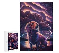 1000 PCS Puzzle Per Adolescenti Neon Night Sky Dog Art Print Puzzle Per Adolescenti Migliora La Memoria Sfida Da Completare Giocattoli Educativi Per L'apprendimento 1000 PCS