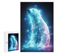 1000 PCS Puzzle per Adolescenti Neon Polar Bear Nebulae Puzzle per Adulti Giochi Famiglie Sfida Difficile Aiuta A Esercizzare Il Cervello 1000 PCS