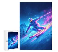 1000 PCS Puzzle Per Adolescenti Neon Ski Night Adventure Puzzle Per Adolescenti Difficili Ogni Pezzo È Unico - Regalo Di Compleanno, Regali, 1000 PCS