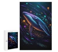 1000 PCS Puzzle Per Adolescenti Neon Whale Deep Sea Puzzle Per Adulti Gioco Pratico Difficile Difficile Unico Compleanno E Regali 1000 PCS