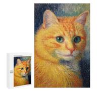 1000 PCS Puzzle Per Adolescenti Orange Tabby Cat Painting Puzzle Per Adolescenti Difficili Ogni Pezzo È Unico - Regalo Di Compleanno, Regali, 1000 PCS