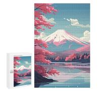 1000 PCS Puzzle Per Adolescenti Pink Mount Fuji Sakura Puzzle Per Adolescenti Gioco Rompicapo Migliora La Memoria Regali Di Natale Compleanno 1000 PCS