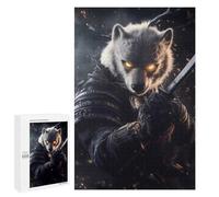 1000 PCS Puzzle Per Adolescenti Polar Bear Warrior Samurai Animal Puzzle Per Adulti Giocattolo Decorazione Da Parete Un'opera D'arte Regalo Di Compleanno, Regali, 1000 PCS