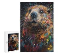 1000 PCS Puzzle Per Adolescenti Puzzle Beaver Painting Puzzle Per Adulti Gioco Rompicapo Ma Divertente E Umoristico Aiuta L'esercizio Del Cervello 1000 PCS