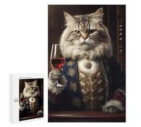 1000 PCS Puzzle Per Adolescenti Puzzle Cat Aristrocat Champagne Puzzle Per Adulti Gioco Rompicapo Ma Divertente E Umoristico Aiuta L'esercizio Del Cervello 1000 PCS