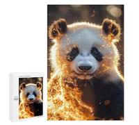 1000 PCS Puzzle Per Adolescenti Puzzle Fiery Panda Portrait Puzzle Per Adulti Gioco Rompicapo Ma Divertente E Umoristico Aiuta L'esercizio Del Cervello 1000 PCS