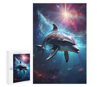 1000 PCS Puzzle Per Adolescenti Puzzle Funny Dolphin in Space Puzzle Per Adulti Gioco Rompicapo Ma Divertente E Umoristico Aiuta L'esercizio Del Cervello 1000 PCS